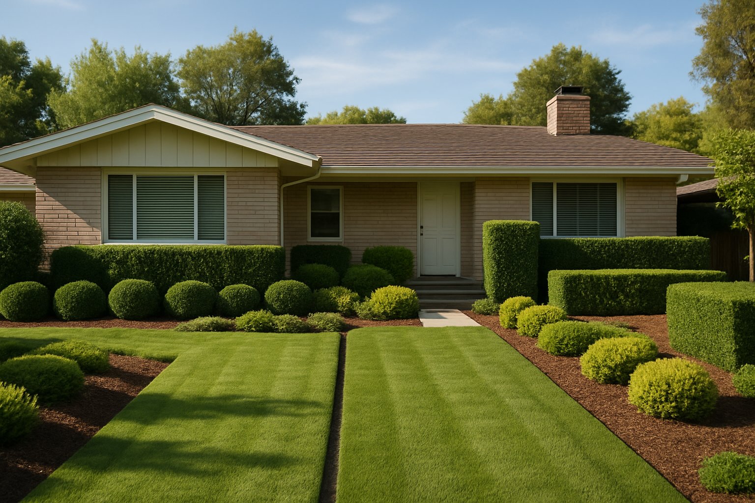 Residential yard maintenance